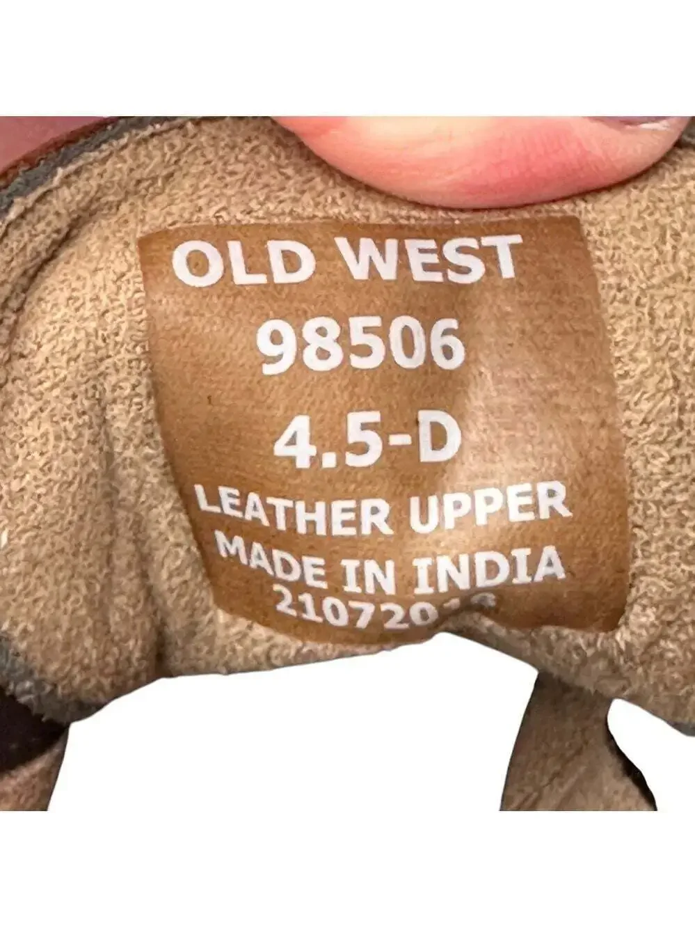 NWT Old West Boots Big Kids Size 4.5D Brown Leather Rough Outdoors Rugged